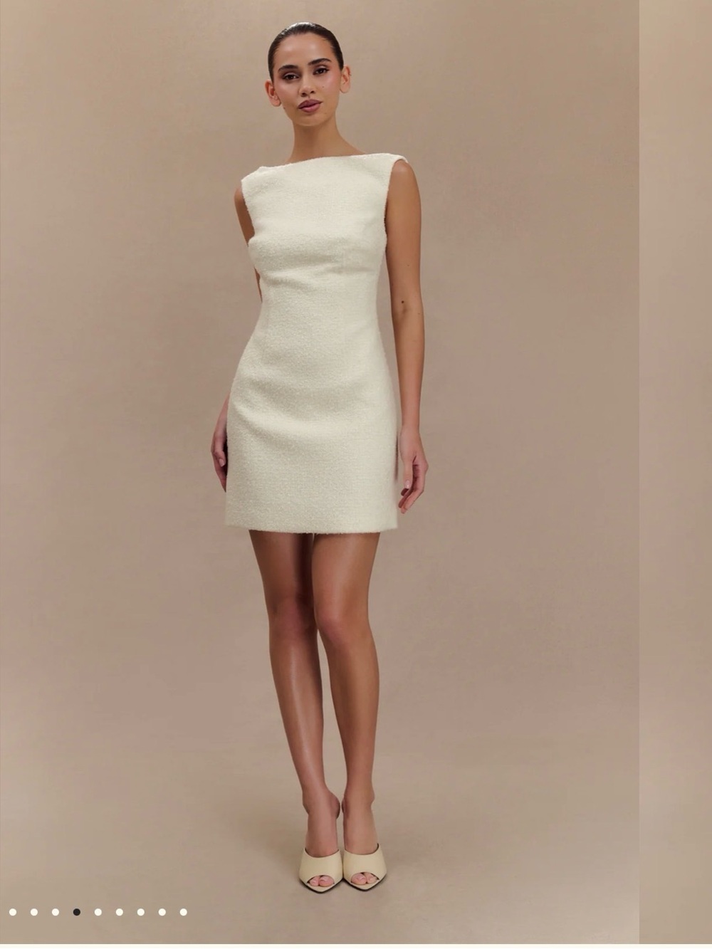 NWT Meshki Textured Boucle Mini Dress - Ivory size M